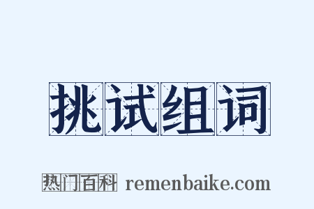 挑试组词是什么意思的图片
